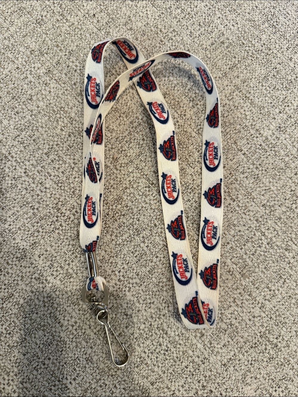 Columbus Blue Jackets Logo Lanyard with Red & Blue Crest NHL